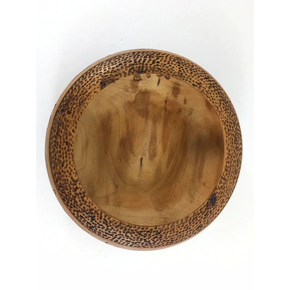 Wooden Bowl Decorative Carved Design Wood Home Decor 8